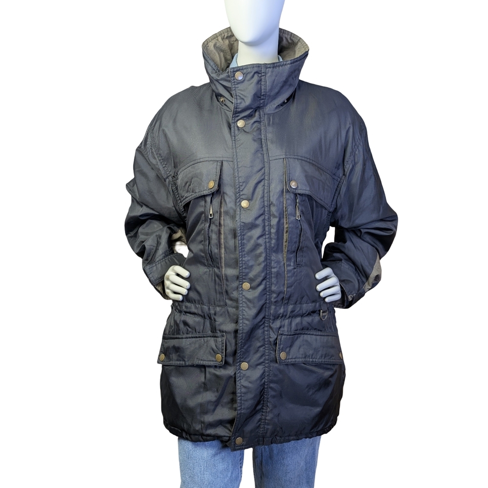 Vintage 90s Spirit Black & Olive Utility Jacket Outdoor Gorpcore XL